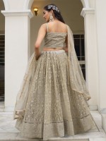 Ivory Butterfly Net Lehenga Choli